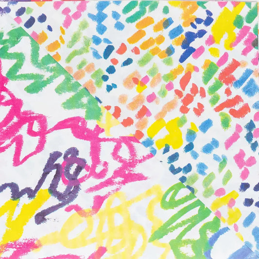 wrapping paper - 2-sided eco - funfetti/squiggles by wrappily eco gift wrap co.