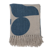 Blanket | Throw | 60"L x 50"W | Recycled Cotton Blend | Abstract Blue