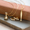 Necklace | Fish Charm | 20" Chain | 14KGP