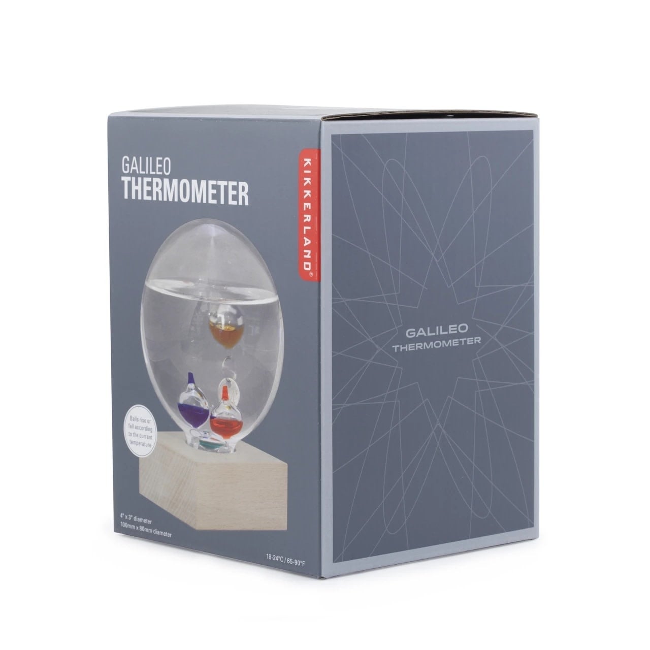 galileo thermometer - glass globe by kikkerland
