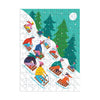 puzzle ornament - 130-piece - winter sledding by chronicle books