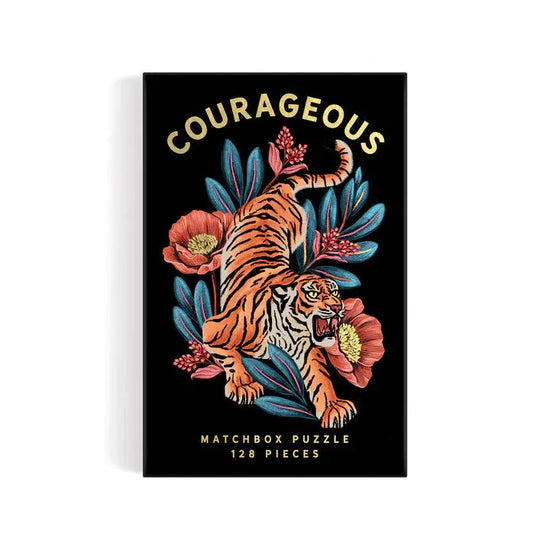 puzzle - 128-piece matchbox - courageous by chronicle books