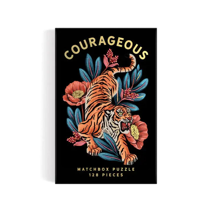 puzzle - 128-piece matchbox - courageous by chronicle books