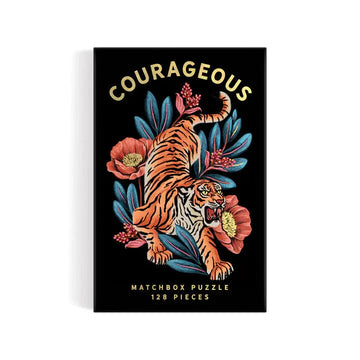 puzzle - 128-piece matchbox - courageous by chronicle books