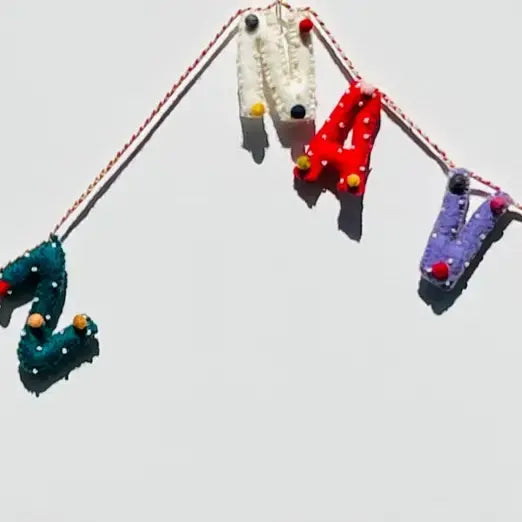 garland - felt feliz navidad - multi by giftsland