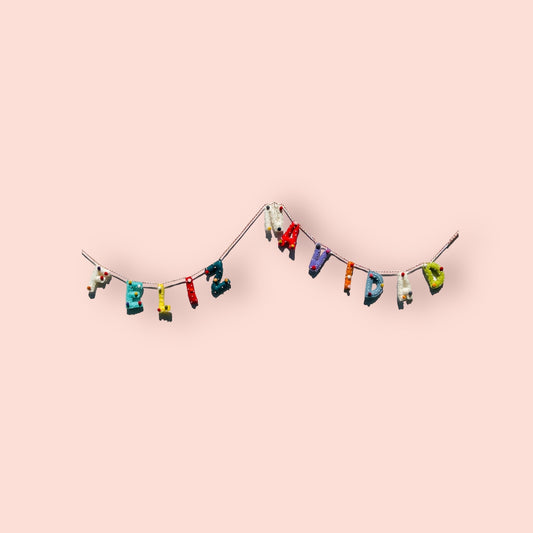 garland - felt feliz navidad - multi by giftsland
