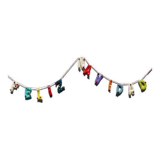 garland - felt feliz navidad - multi by giftsland