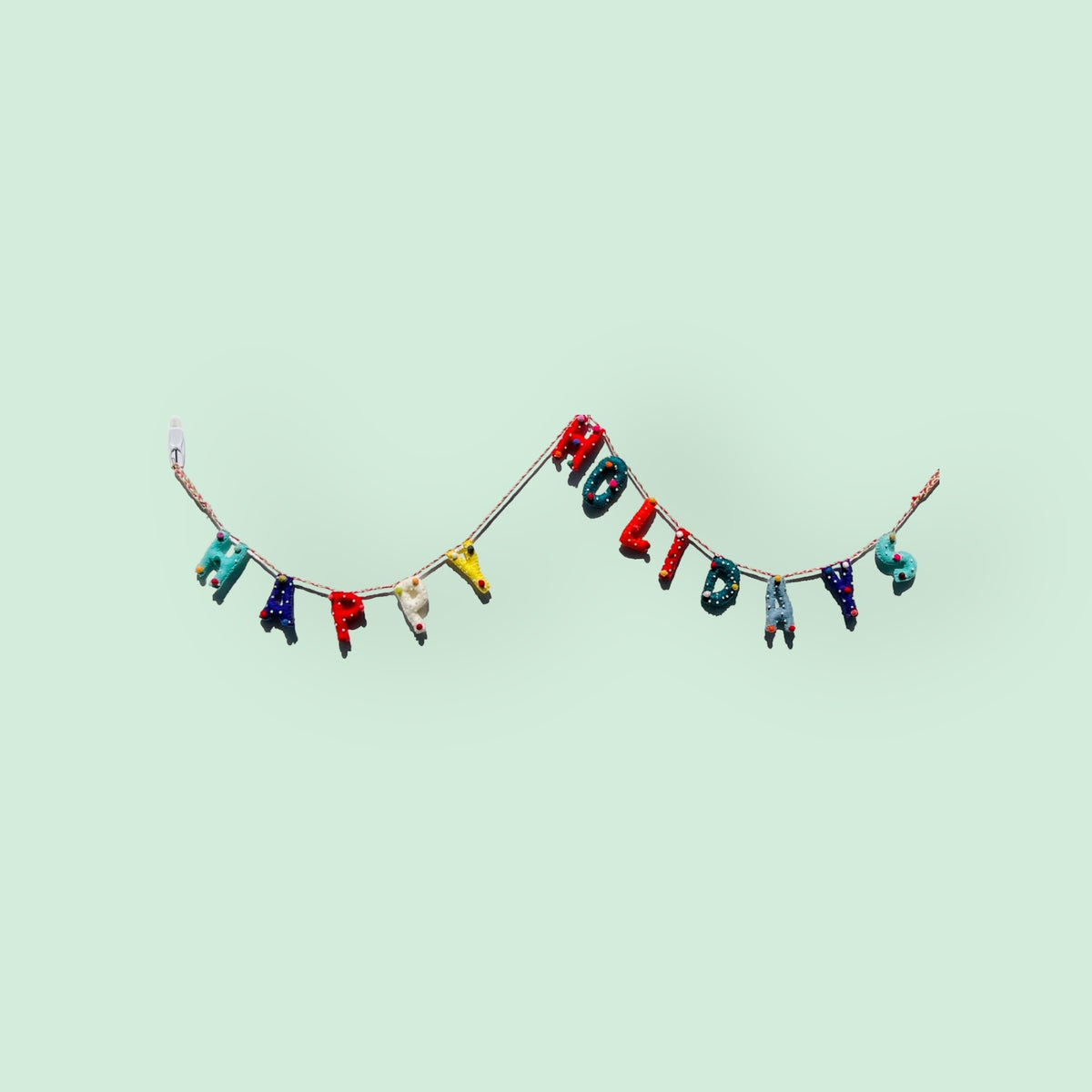 garland - felt happy holidays - multi by giftsland