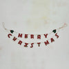garland - merry christmas - bubble letters - holly + berries by creative co-op