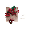 garland - merry christmas - bubble letters - holly + berries by creative co-op