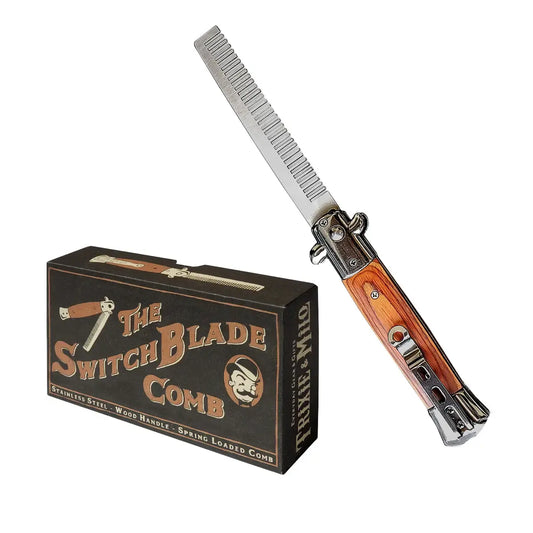comb - switchblade folding - rosewood handle by lucky jack