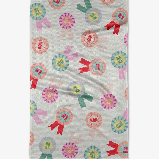 microfiber tea towel - #1 mom by geometry house