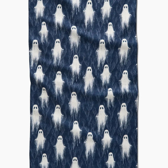 tea towel - microfiber halloween - ghosting around by geometry house