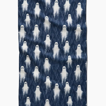 tea towel - microfiber halloween - ghosting around by geometry house