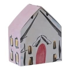 gift box set - recycled paper house shape (small) by creative co-op