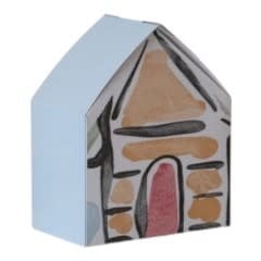 gift box set - recycled paper house shape (small) by creative co-op