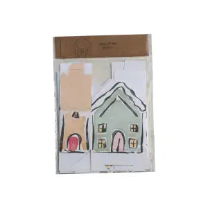 gift box set - recycled paper house shape (small) by creative co-op