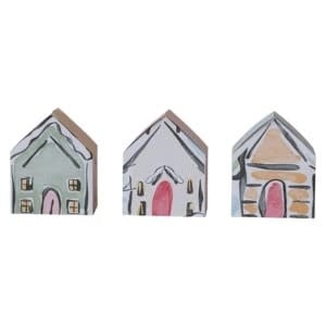 gift box set - recycled paper house shape (small) by creative co-op