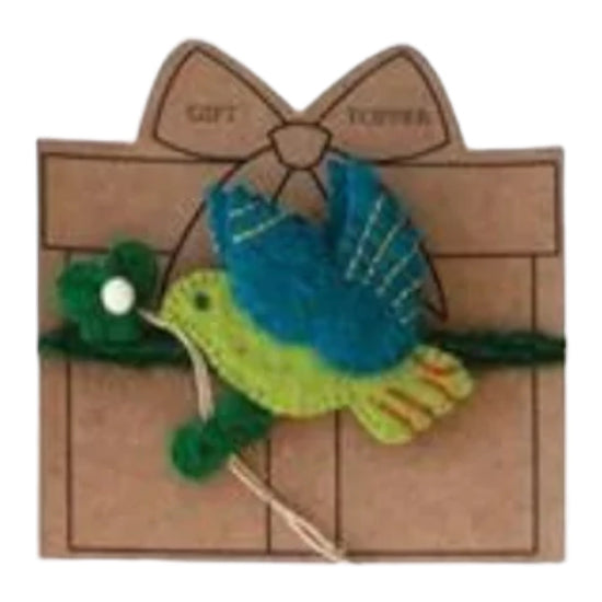 gift topper - felt birds (2 styles) by creative co-op