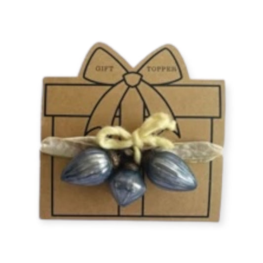 gift topper - glass ornament - ribbon wrap by creative co-op