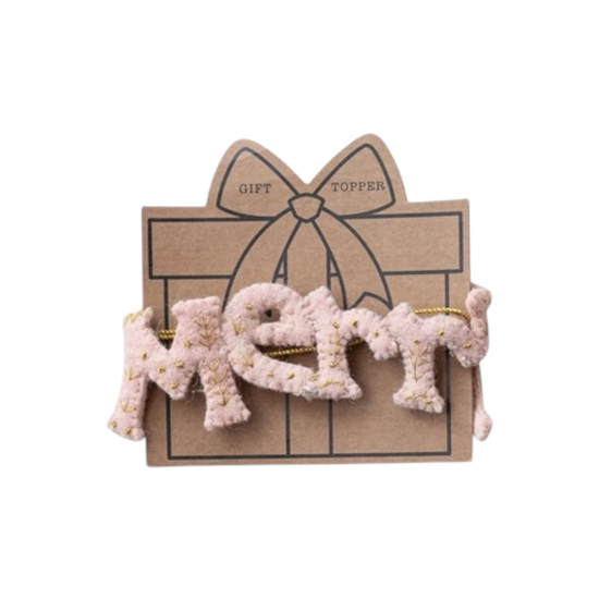 gift toppers - wool felt - gold cord (4 designs) by creative co-op