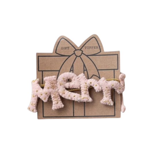 gift toppers - wool felt - gold cord (4 designs) by creative co-op