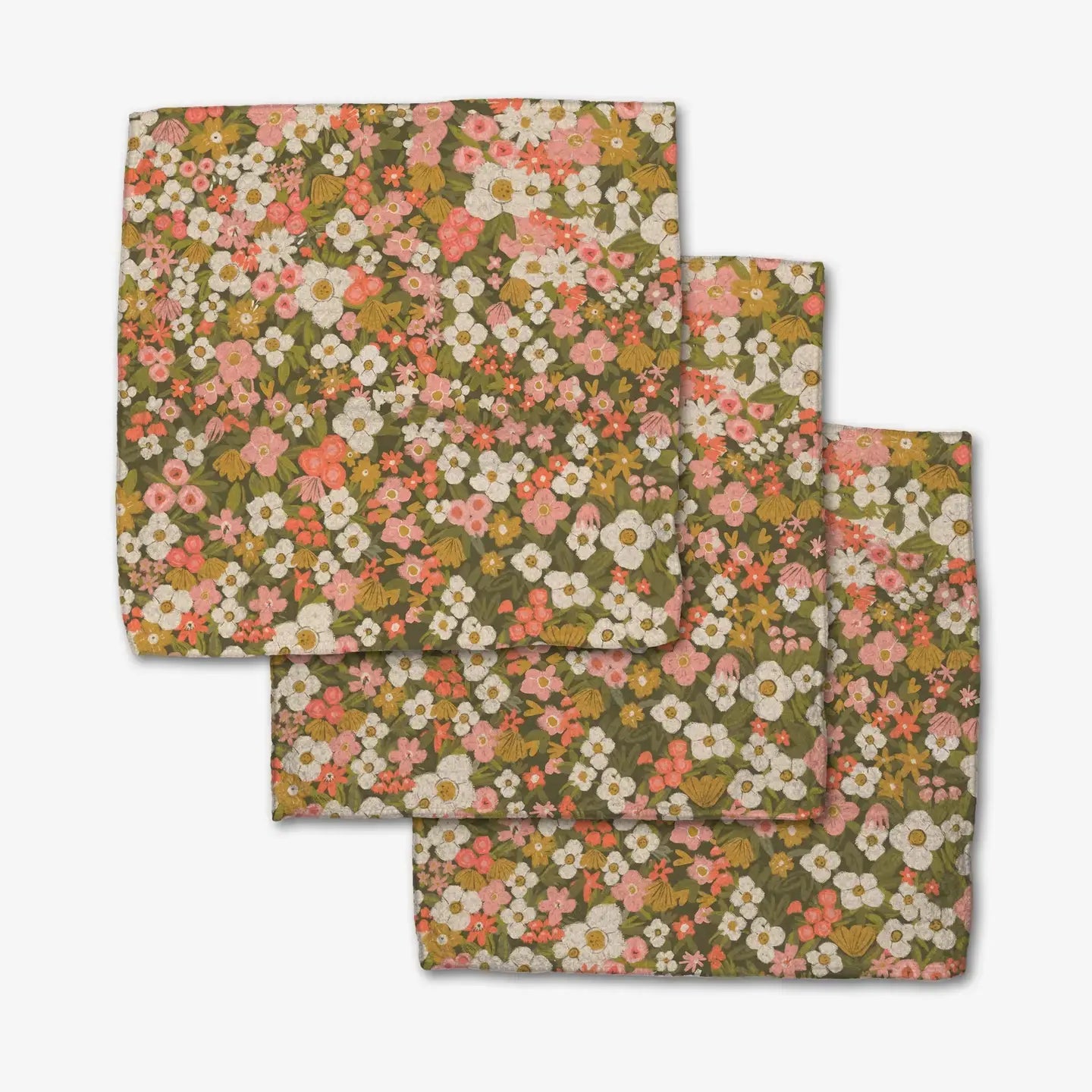 dishcloth set - microfiber - gilded garden florals by geometry house