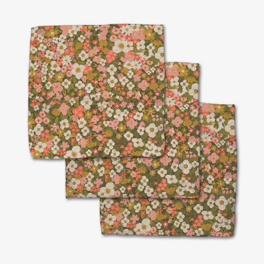 dishcloth set - microfiber - gilded garden florals by geometry house