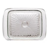 butter dish - embossed glass by creative co-op