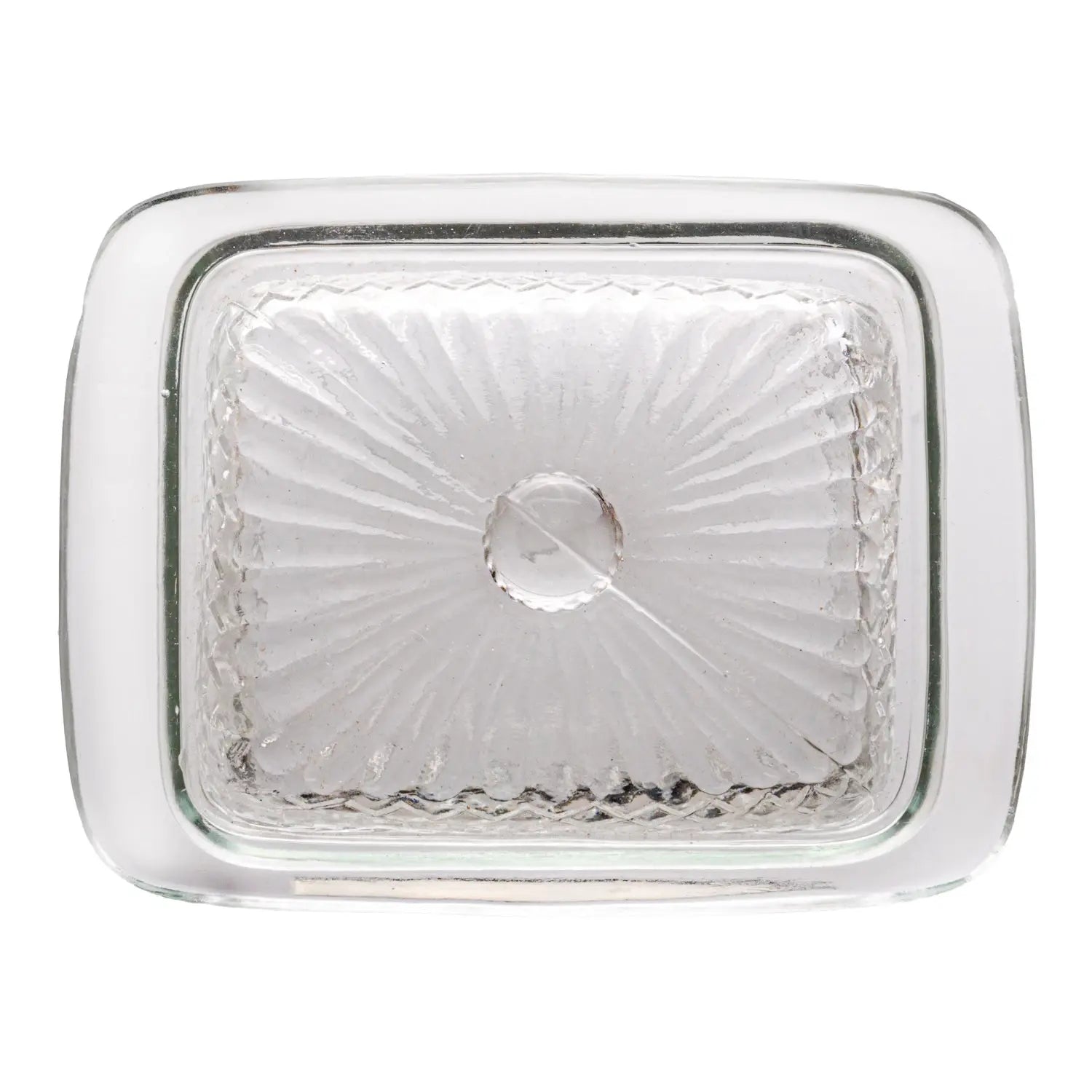butter dish - embossed glass by creative co-op