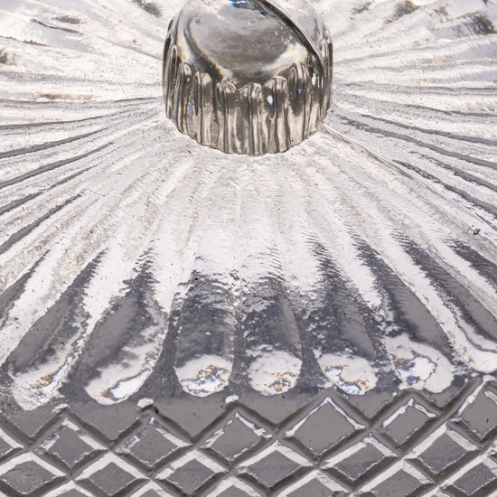 butter dish - embossed glass by creative co-op