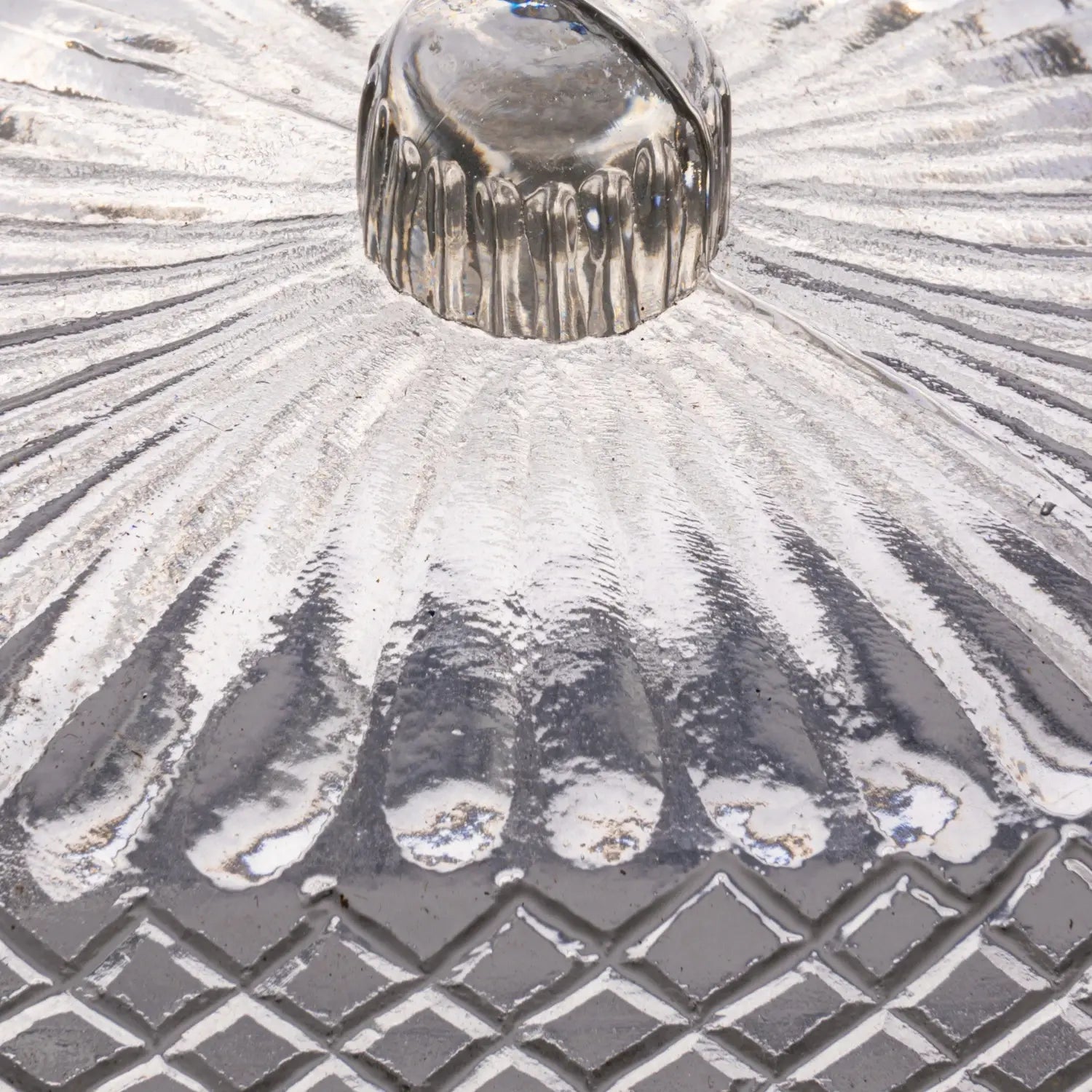 butter dish - embossed glass by creative co-op