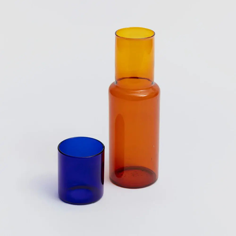 carafe + drinking glass - duo tone by block design