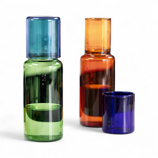 carafe + drinking glass - duo tone by block design
