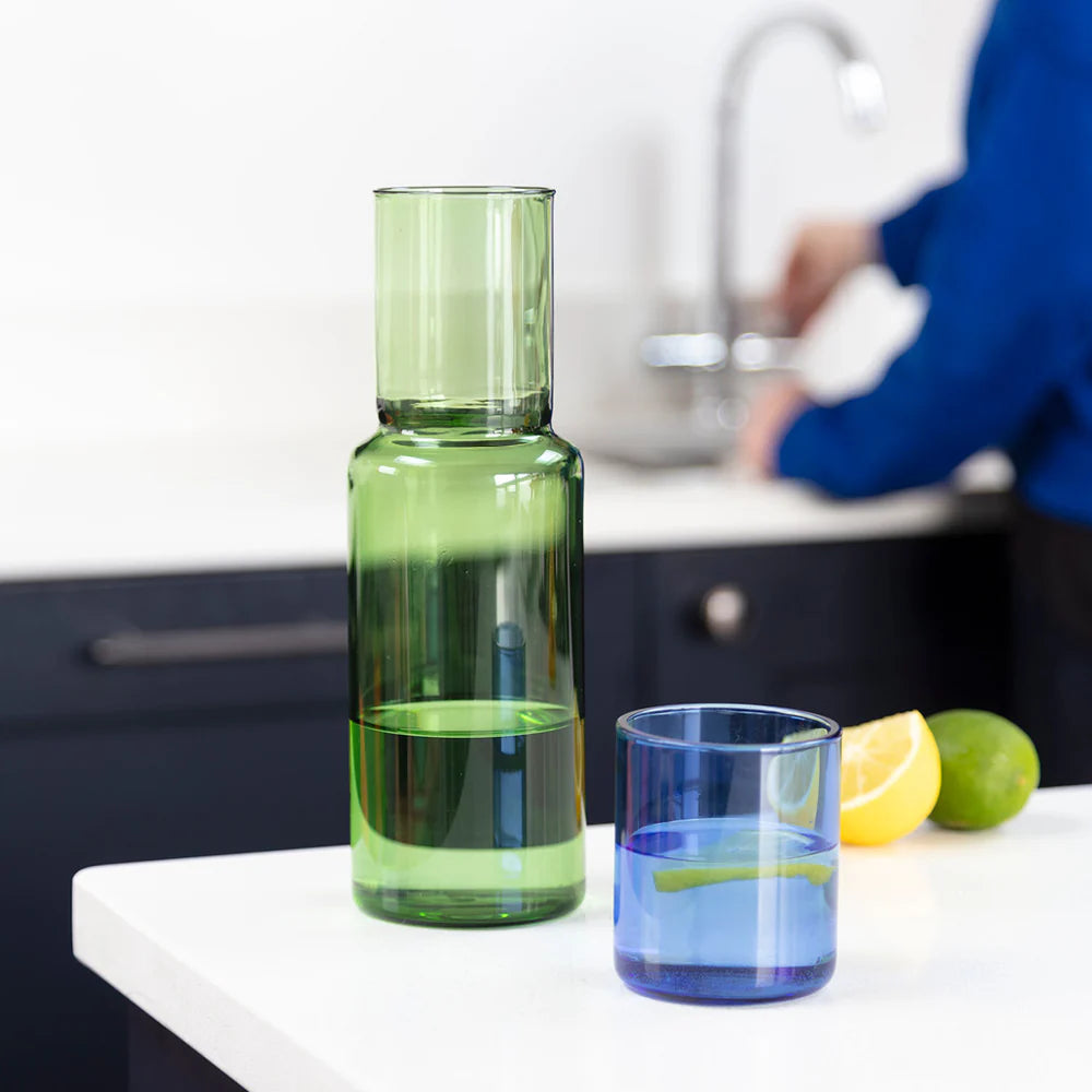 carafe + drinking glass - duo tone by block design