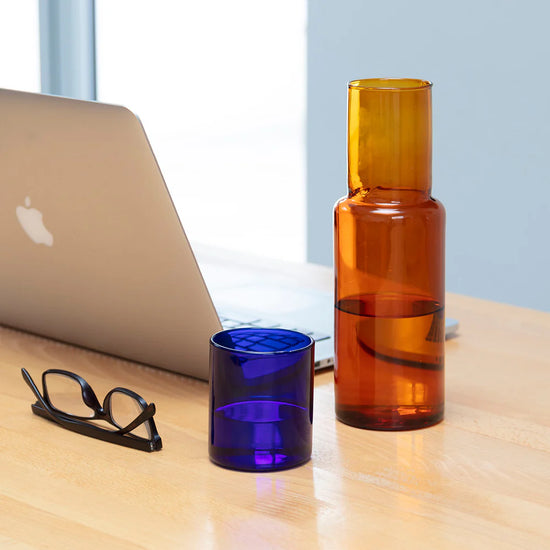 carafe + drinking glass - duo tone by block design