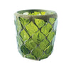 candle holder - tealight/votive - mosaic green by creative co-op