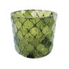 candle holder - tealight/votive - mosaic green by creative co-op
