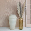 oversized vase - recycled glass - citron by creative co-op