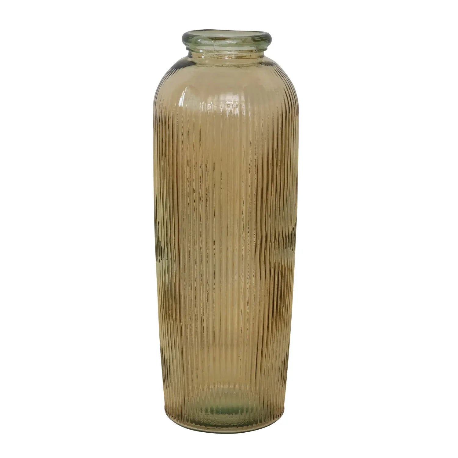 oversized vase - recycled glass - citron by creative co-op