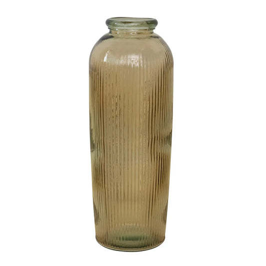 oversized vase - recycled glass - citron by creative co-op