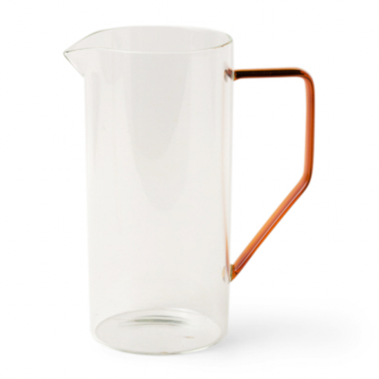 tea pitcher - clear glass - amber handle by good citizen coffee co.