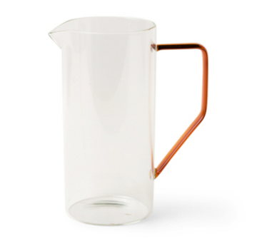 tea pitcher - clear glass - amber handle by good citizen coffee co.