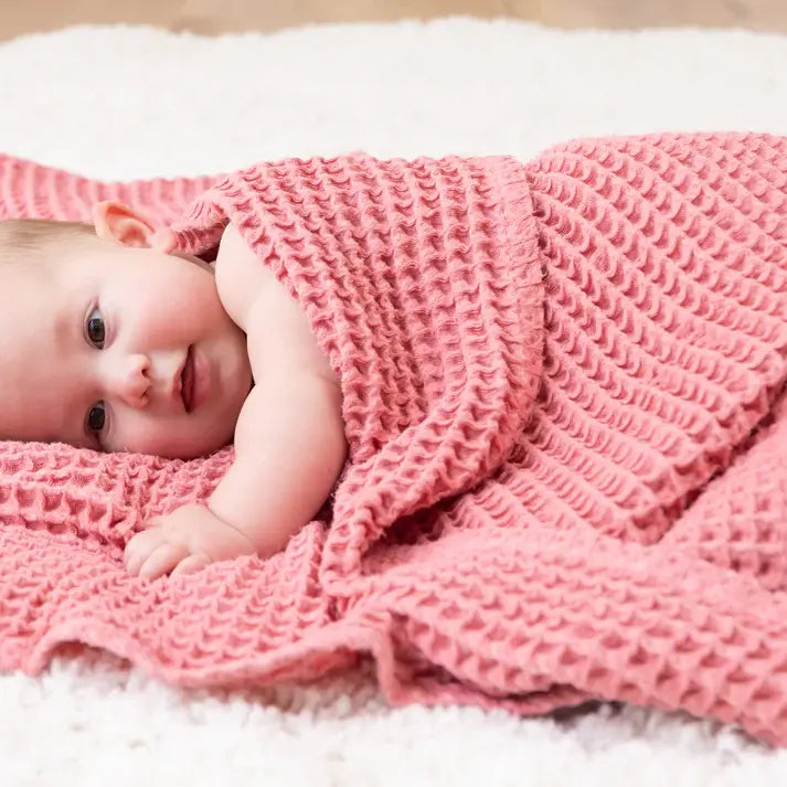 baby blanket - waffle by bella tunno