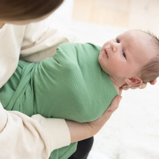 swaddle & beanie set - linen rib by bella tunno
