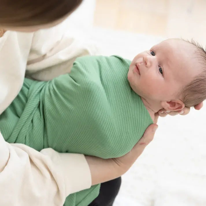 swaddle & beanie set - linen rib by bella tunno