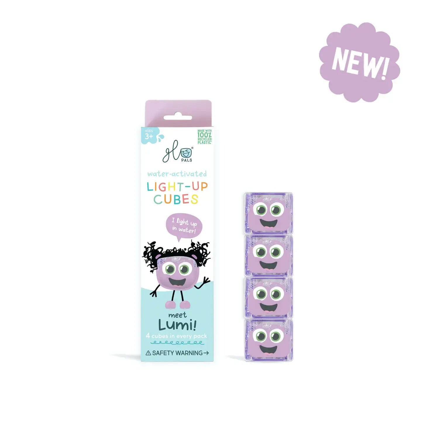 bath glo pals - light up cubes by glo pals