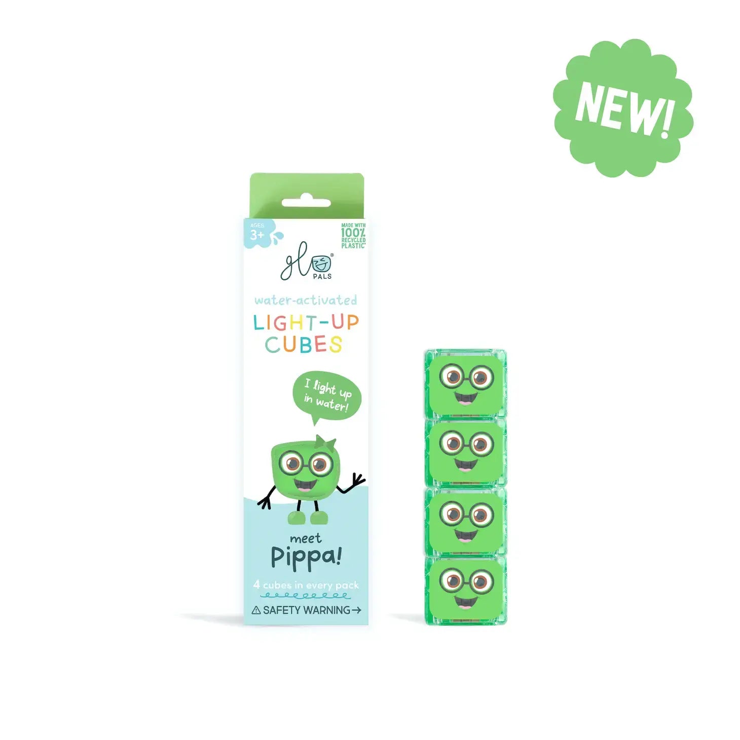 bath glo pals - light up cubes by glo pals