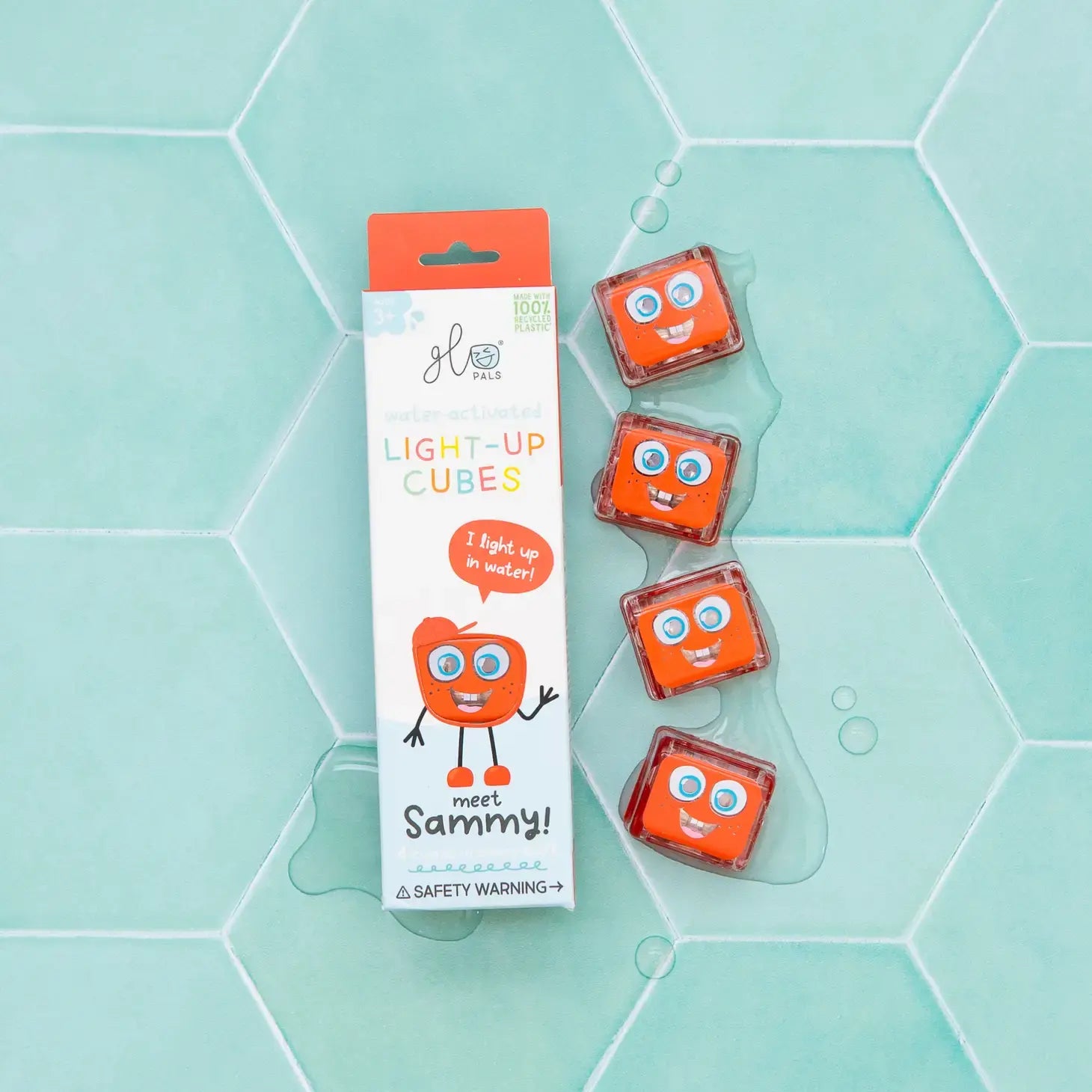 bath glo pals - light up cubes by glo pals