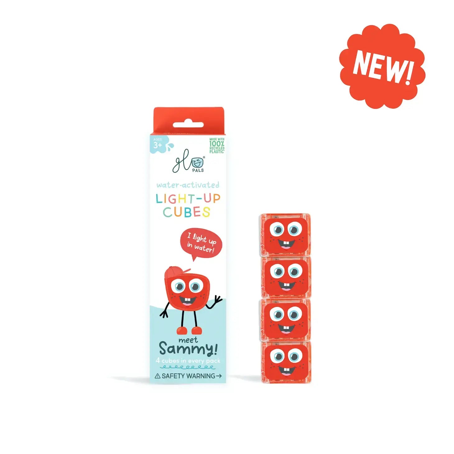 bath glo pals - light up cubes by glo pals